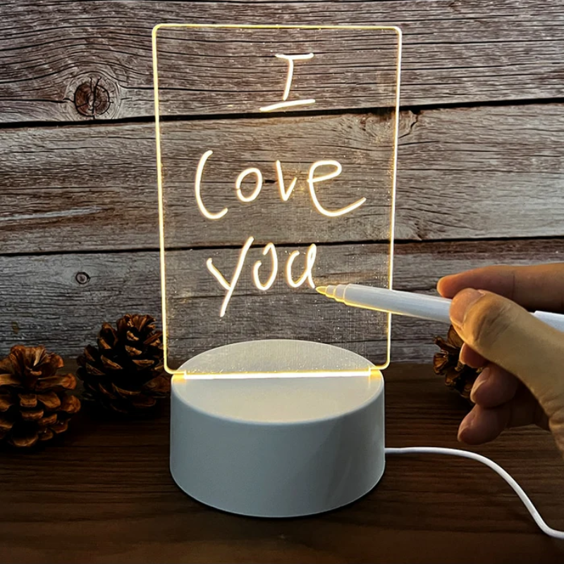 Kreative Nachrichtenlampe – Leuchtende Tafel