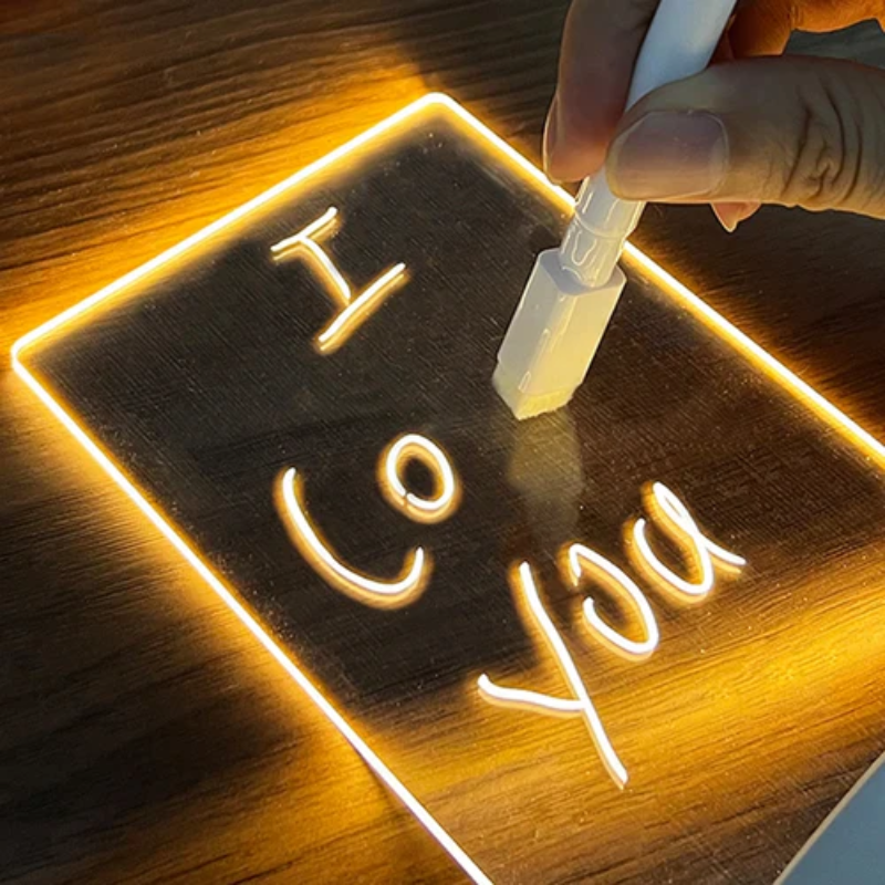 Kreative Nachrichtenlampe – Leuchtende Tafel