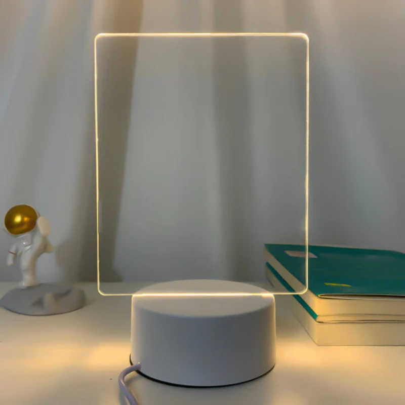 Kreative Nachrichtenlampe – Leuchtende Tafel