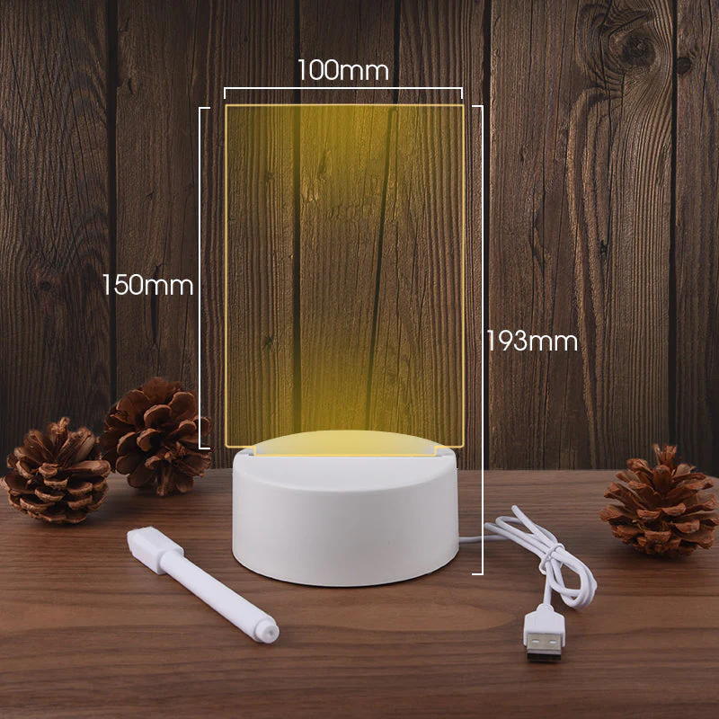 Kreative Nachrichtenlampe – Leuchtende Tafel